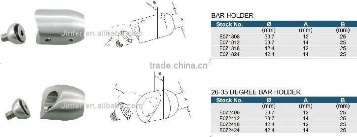 SS/Stainless steel Bar Holder