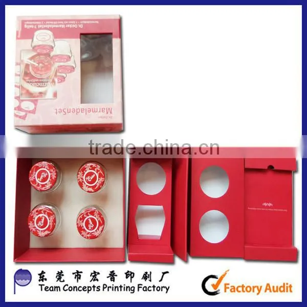 spice red display box with PVC window