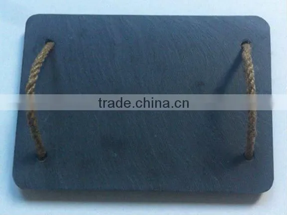 Slate Cheese Board With Hemp Rope Handle Slate Dinnerware Tray With Handles