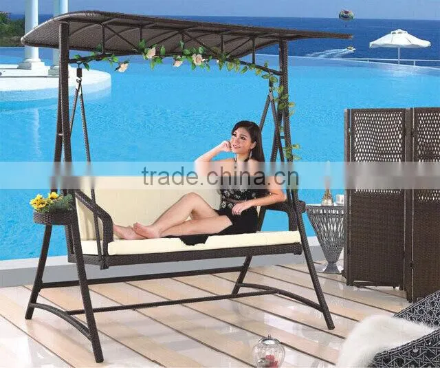 aluminum / iron fram rattan outdoor gazebo