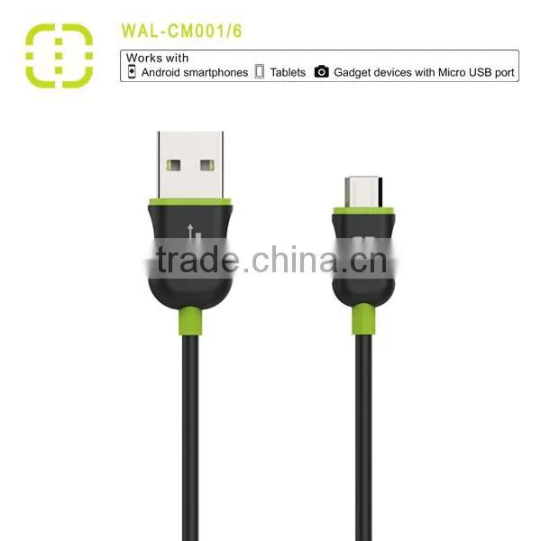 Fashion design and High Speed Micro USB2.0 cable 1.2M For Android Mini USB Cable For Samsung Galaxys