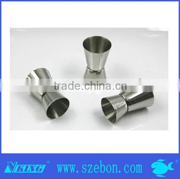 High quality stainless steel double hemming jigger measuring cup