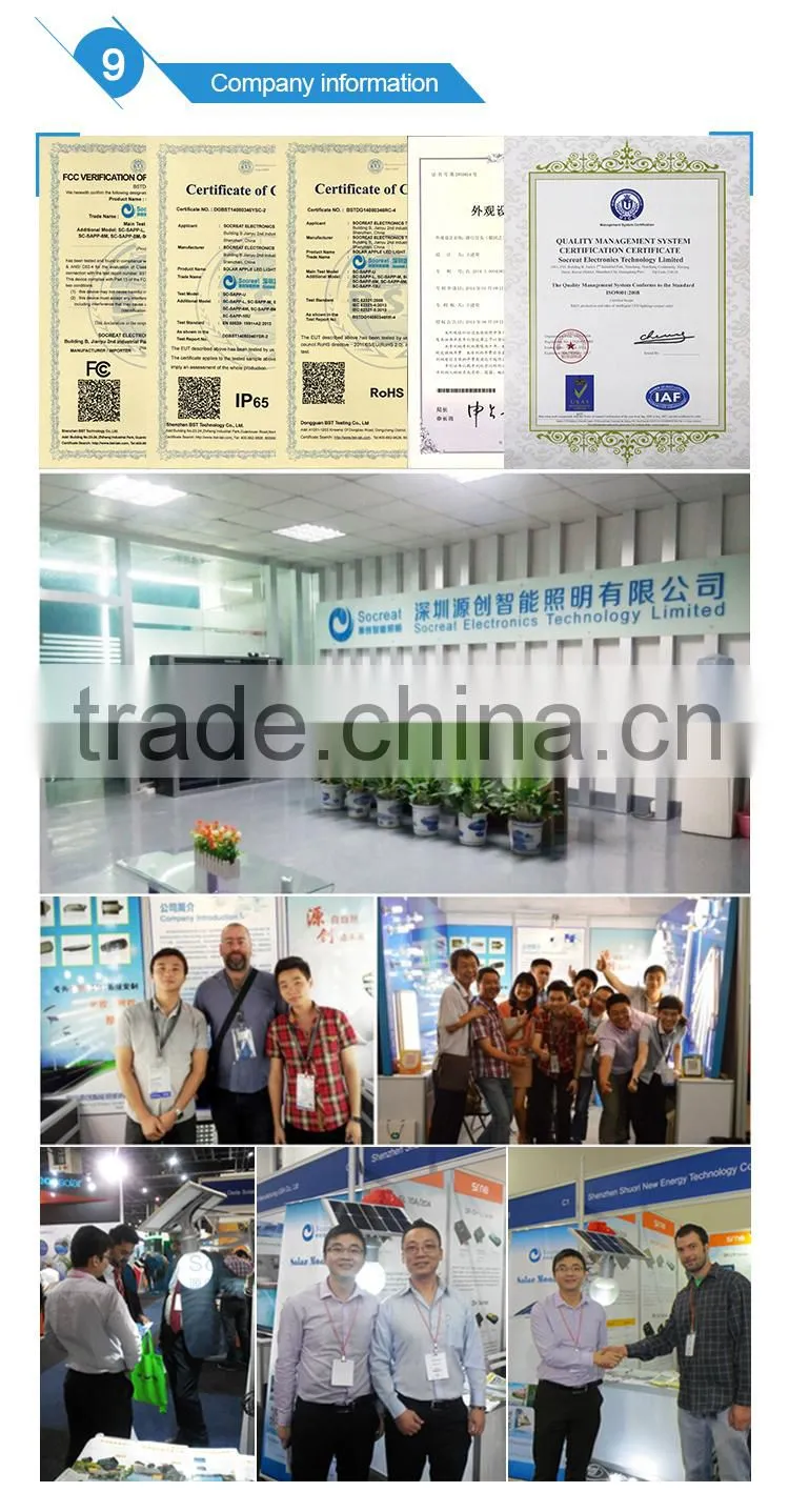 4W 8W 12W all in one LED solar garden light, solar courtyard light, solar villa light