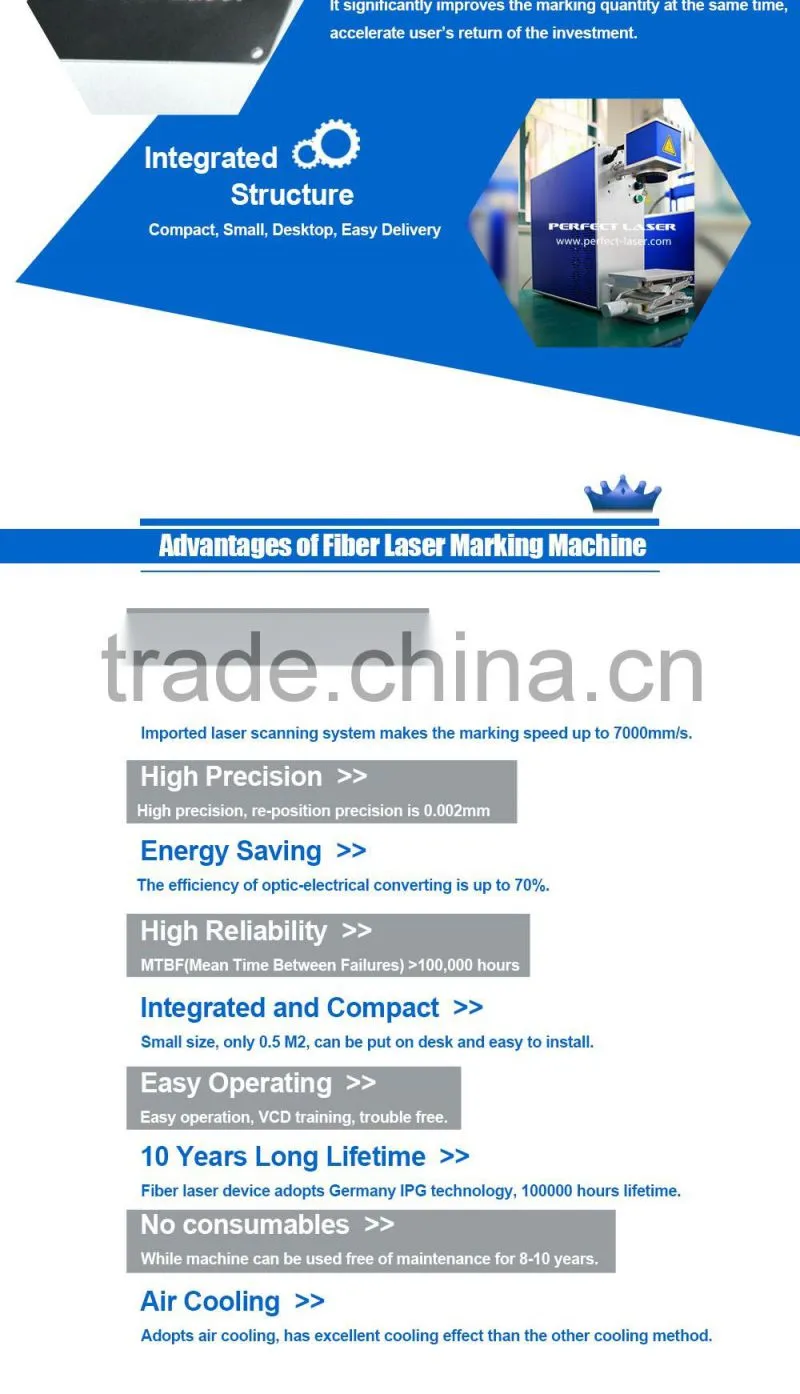 Perfect Laser 10W/20W/30W PEDB-400C Colorful Fiber Laser Marking Machine