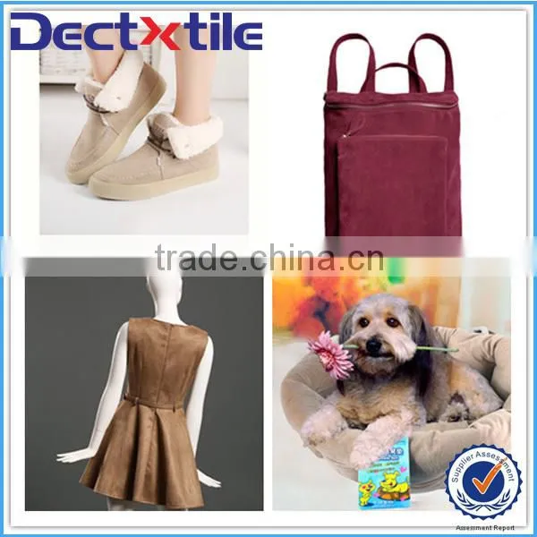 100% polyester micro suede fabric faux suede fabric suede fringe bags bag fabric