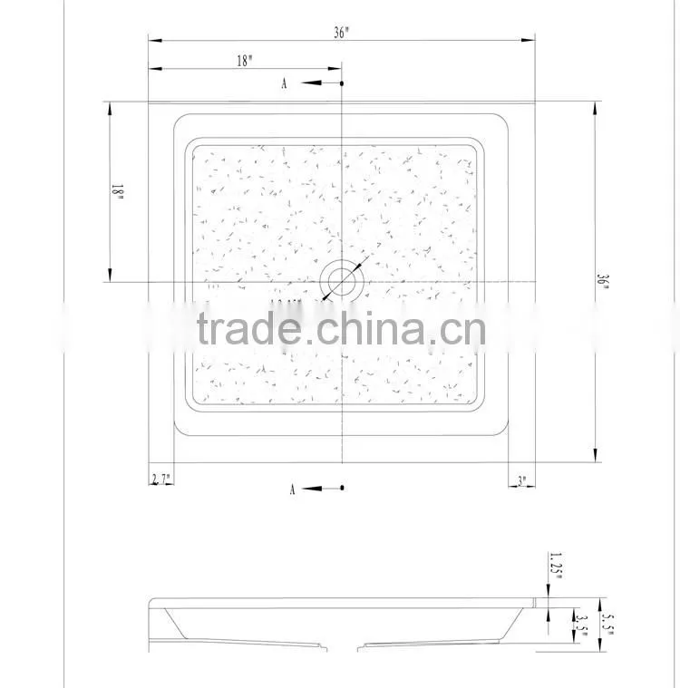 rectangle acrylic shower base,australia shower bases,bathroom tray