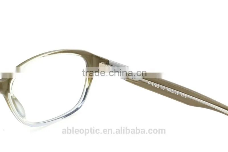 HOTSELLING lucency fade color fashion design acetate hand made spectacles optical frames eyewear eyeglasses