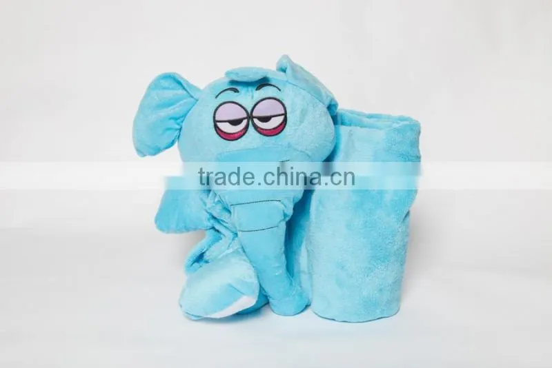 Fashion Polyester plush animal shaped blanket