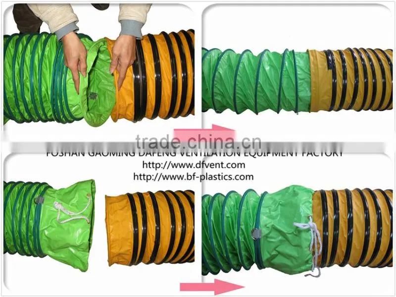 80 Celsius PVC heat resistant air heater blower duct