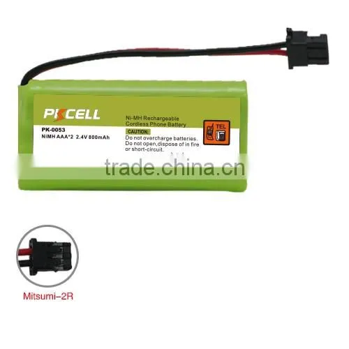 PK-0053 Ni-MH AA*2 800mah 2.4V battery pack