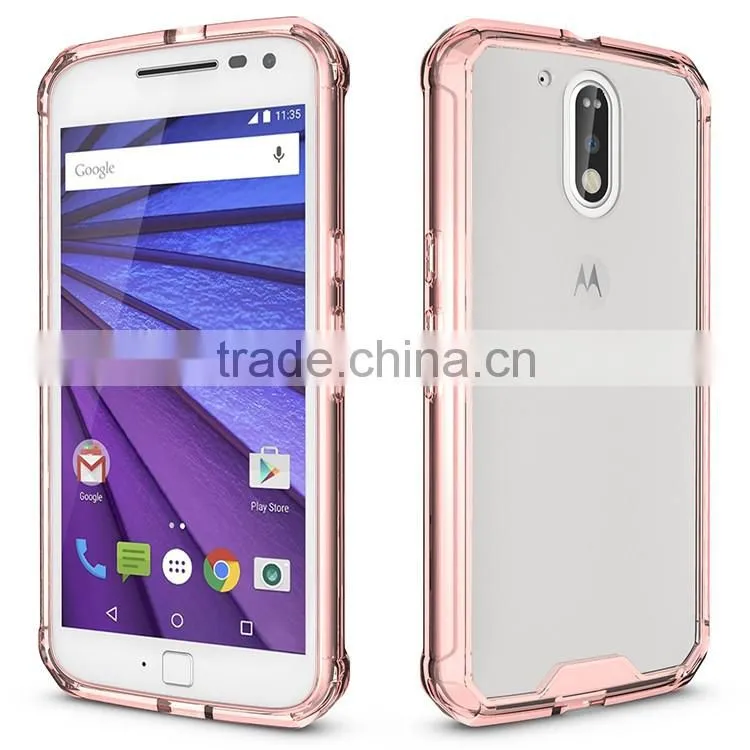 PC Back Cover Crystal Bumper Hybrid Protective Case for Motorola Moto G4