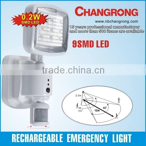 hot selling anti-fire material microwave motion sensor with 9 pcs led
