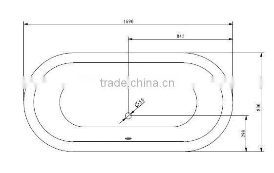 CE Freestanding Round Bathtub