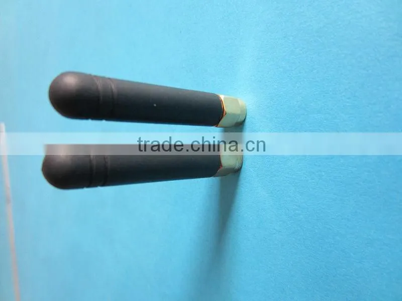 2dBi wireless wlan booster black housing wifi antenna ,factory price short 2.4G flexible rubber router antenna