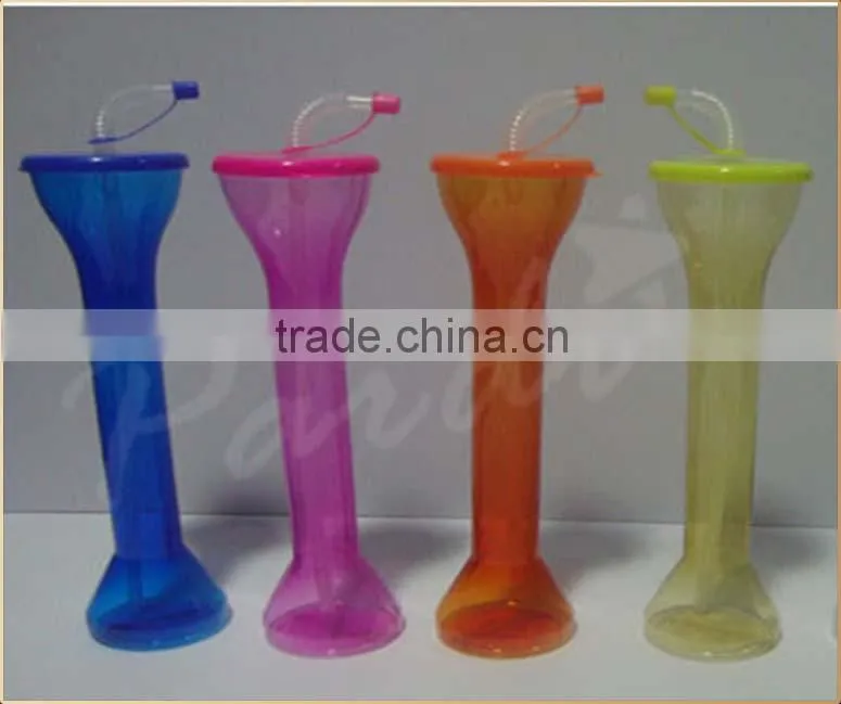 Hot 24oz plastic beer drinking yard glass assorted colors