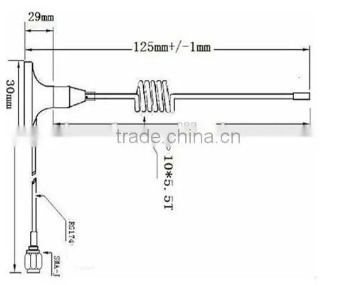 2015 Sucker antenna SW433-XP-XM 2.0 ~ 3.0dBi High Gain 433MHz Antenna Sucker Antenna