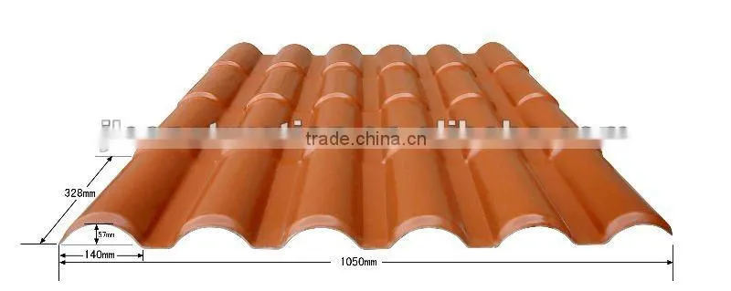 light weight color stable ASA pvc roof tile