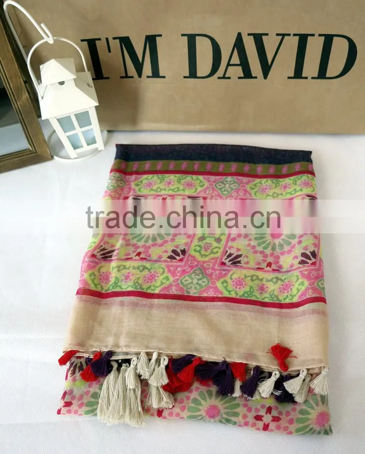 Promotion & Premium Gift Silk Scarf in Printing design