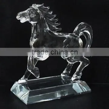 Crystal car models with plate stand for customized logo