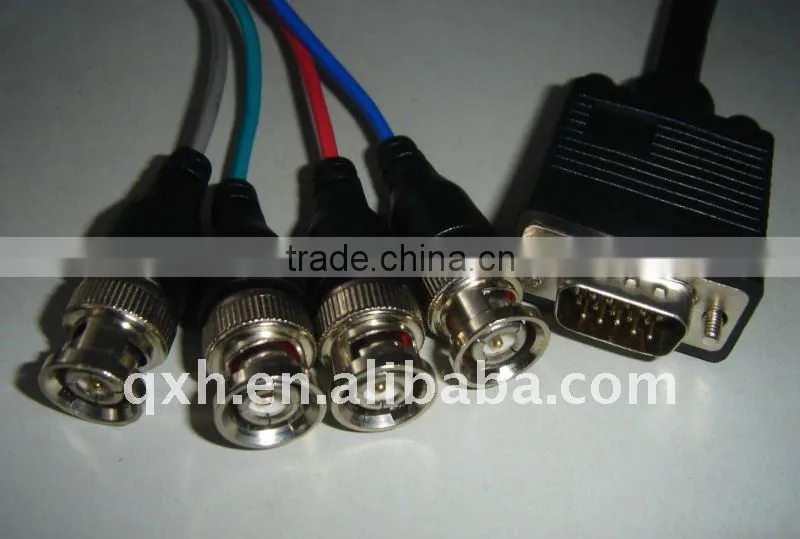 High Quality standard VGA to 4BNC monitor Cable