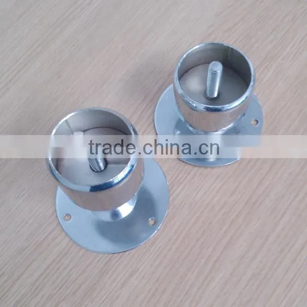 Chrome Finish Iron Adjustable Round Pipe Base/Pipe Fittings