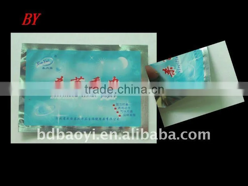 Metalized PET laminated small size packaging bags for sterilized tissue paper 10x7cm alibaba China