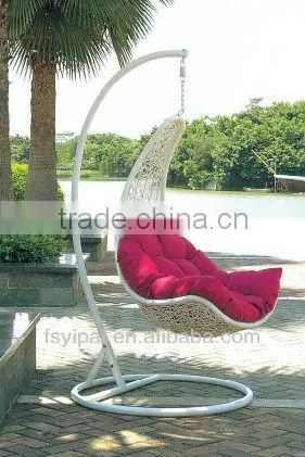 indoor white rattan swing chair for living room (YPS086)