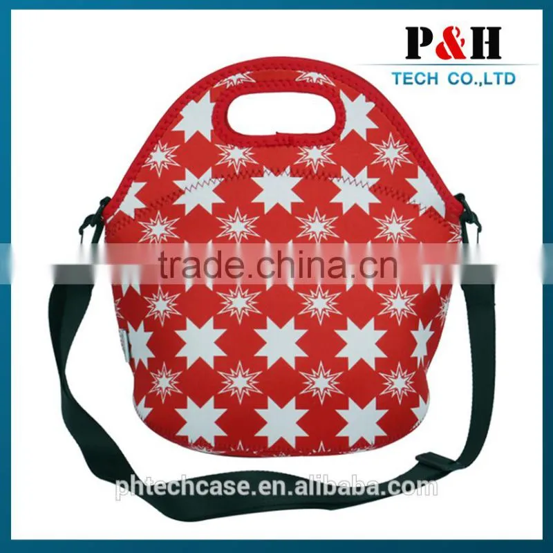 Ladies neoprene lunch tote bag,lady insulated neoprene lunch bag,lady neoprene lunch bag