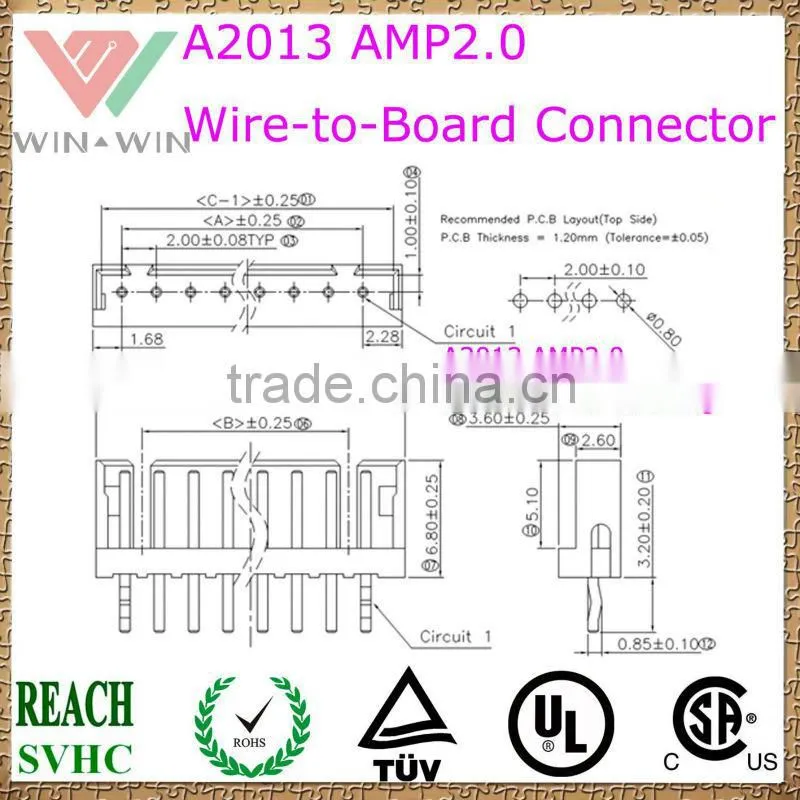 A2013 AMP 2.0mm pitch Electronic Wire to Board Connector