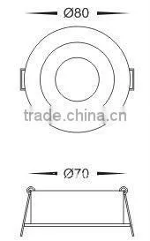 12V high power 3*1w LED downlight CE certification