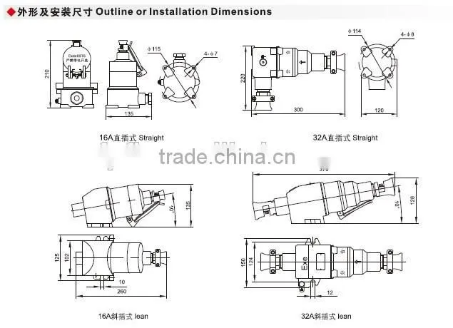 AC-32A explosion proof plug and socket