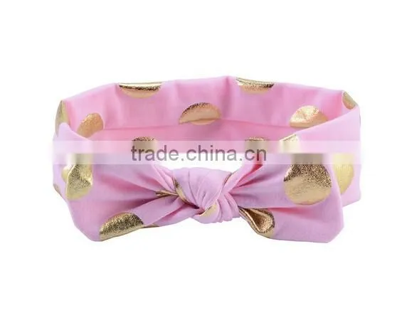 Baby Girl Toddler Sequined Bow Head Wrap Hair Band Striped Turban Headband