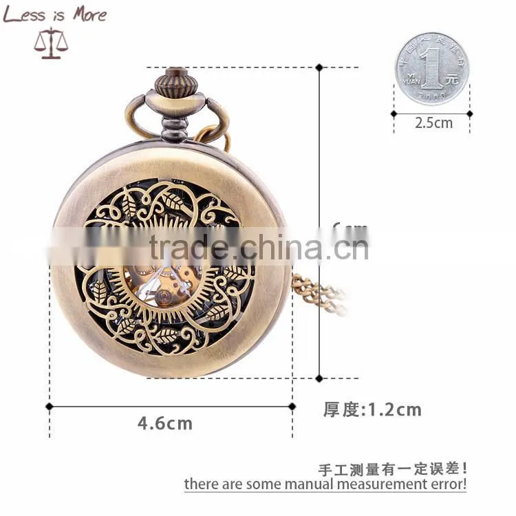 No battary mechanical pocket watch