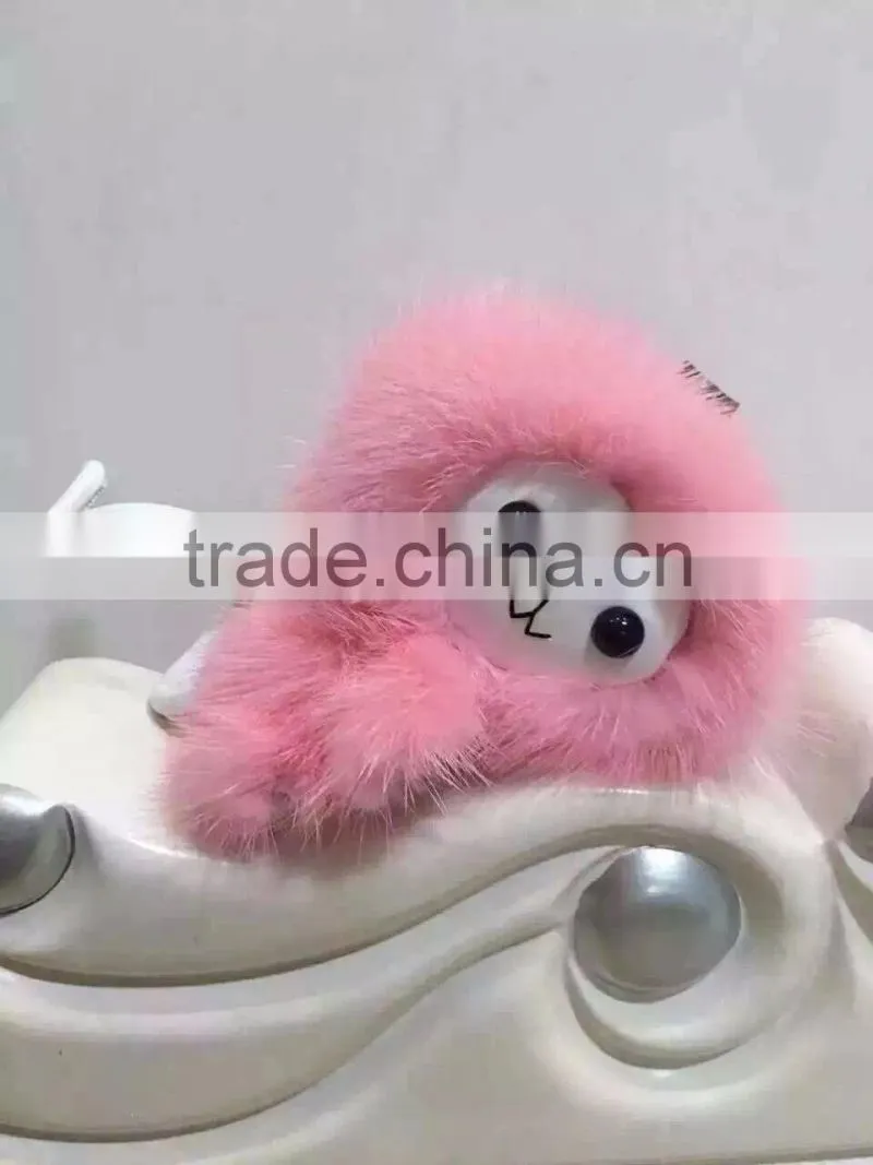 Lovely mink fur monkey keychain