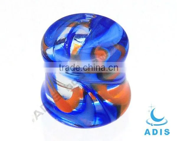 New arrival 6g earing expander body pierce jewelry Pyrex glass ear plug