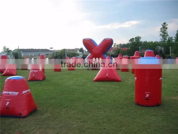 outdoor inflatable obstacles paint game,inflatable air bunker for game