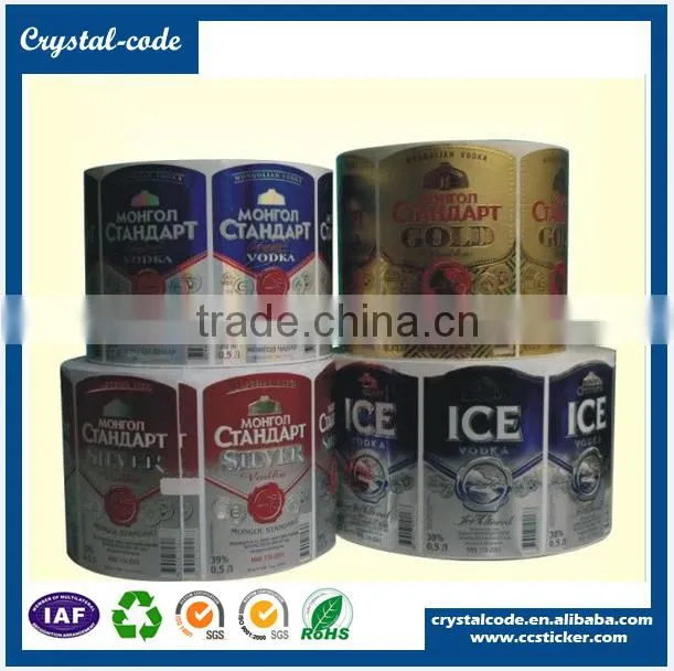 Various materials custom printed rolling papers self adhesive label sticker