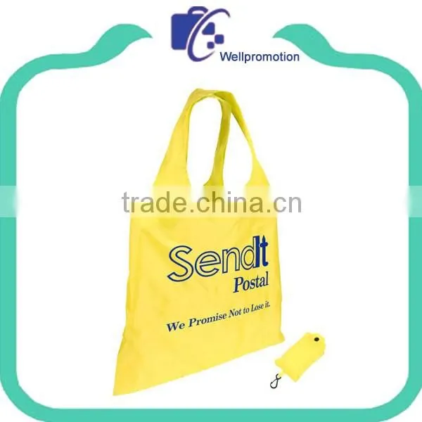 Wholesale lightweight polyester foldable shopping tote bag