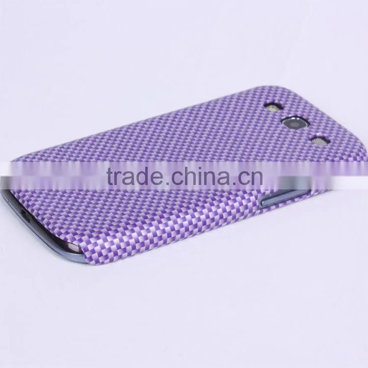2013 hot selling mobile phone samsung i9300 Carbon Fiber patterns phone case SX004-3
