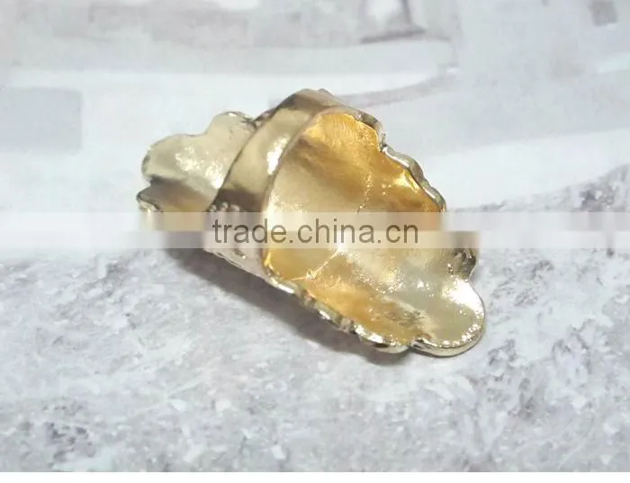 Punk Metal Carved Flower 3 Colors Retro Design Rings