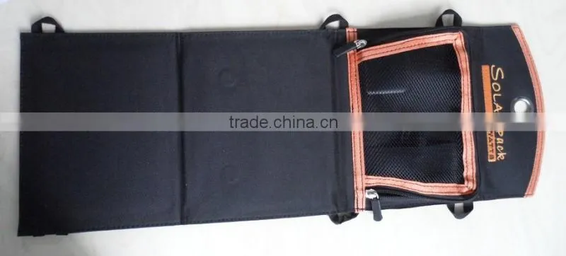 2016 High efficiency solar pack portable solar cells bag 14 watts charge for mobile phones