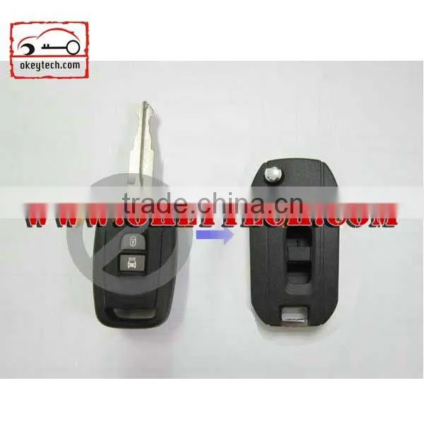 Okeytech flip key chevrolet captiva 2 buttons remote key shell for chevrolet captiva key
