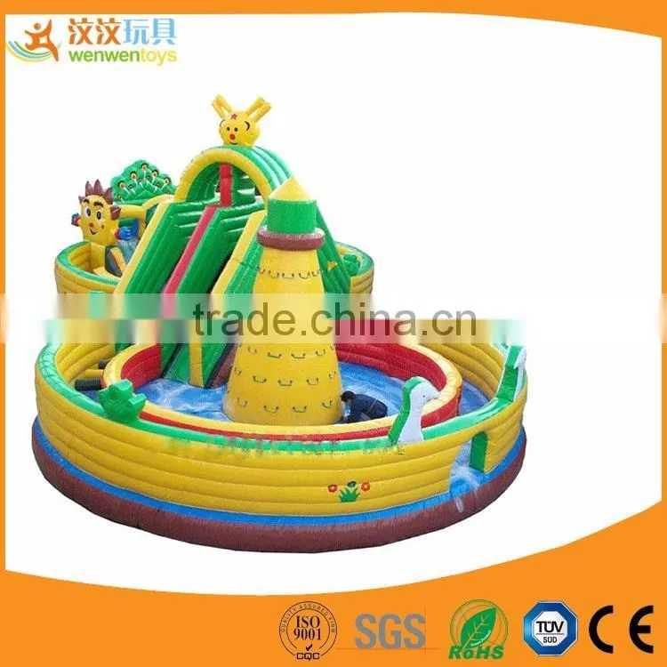 indoor children playground Castle theme inflatable maze bouncy house for sale