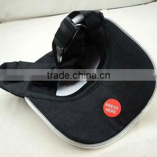Fashion embroidered snapback flashing light led hat cap