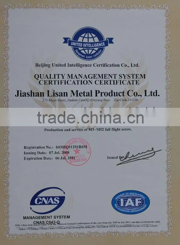 yellow zinc plated threaded rod