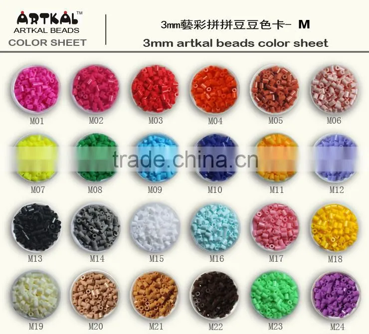artkal perler beads fuse beads M-3MMassorted wooden bead baby pacifier holder chain