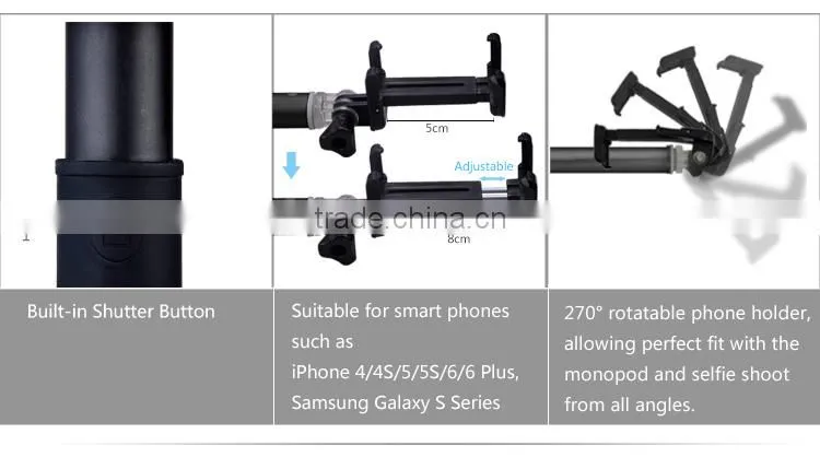 2015 high quality mini monopod tripod for iphone 6 for iphone and android smartphone