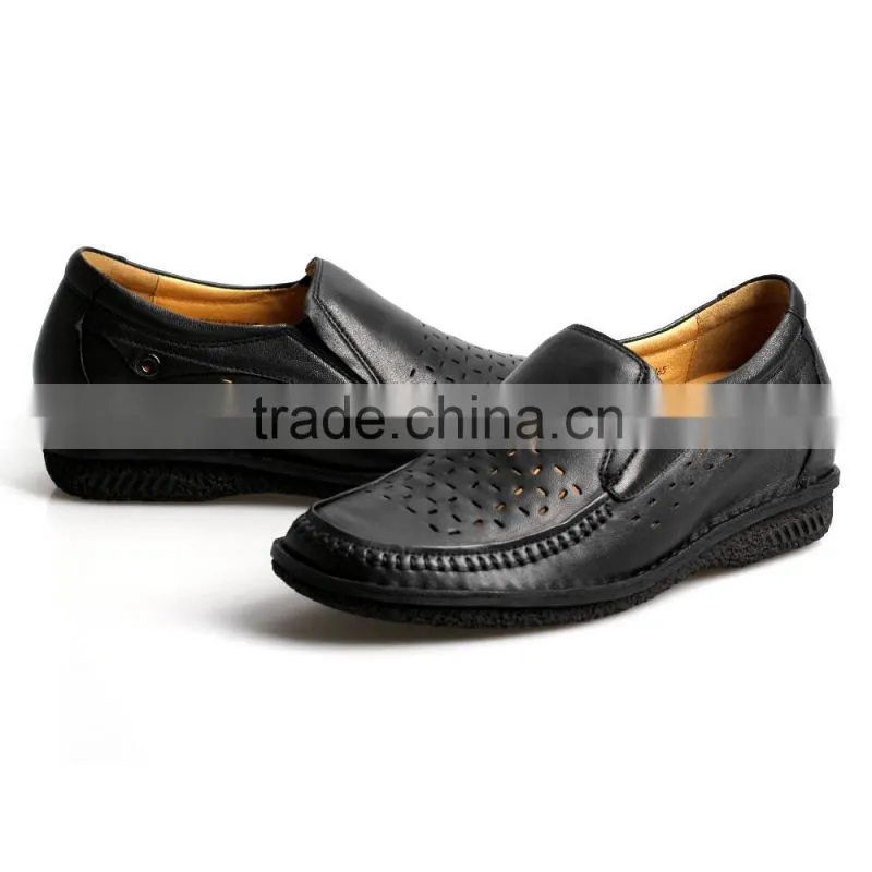 height increasing style genuine leather men shoes casual