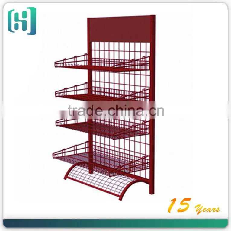 Best customized water bottle floor display metal display rack