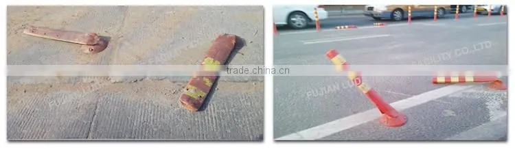 Unbreakable EVA flexible roadway plastic barrier post with super bright reflective